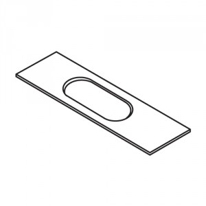 Trend WP-LOCK/T/253 Lock Template 26mm x 56.5mm Faceplate Rounded end